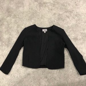 Open front black blazer